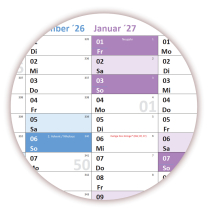XL Schuljahreskalender DIN A1 2026/2027 ( gefaltet )