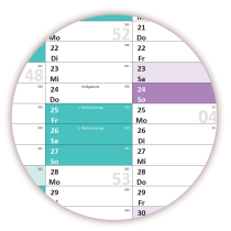 XXL Schuljahreskalender DIN B1 2026/27 matt, nass abwischbar + Folienstift schwarz