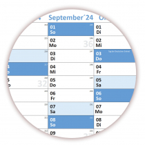 XL Schuljahreskalender DIN A1 2024/2025 ( gefaltet )