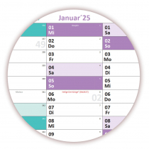 XXL Schuljahreskalender DIN B1 2024/25 glnzend, abwischbar inkl. Stifteset