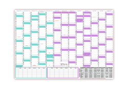XXL Schuljahreskalender matt DIN B1 2025/26 nass abwischbar
