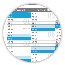 Tafelkalender DIN A5 - 2028