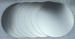 10 Stck Tortenuntersetzer mit Silberfolie 24cm