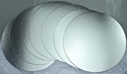 10 Stck Tortenuntersetzer mit Silberfolie 24cm