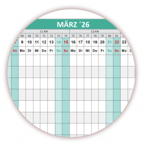Urlaubsplaner / Personalplaner DIN B1 2025 nass abwischbar