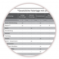 Urlaubsplaner / Personalplaner DIN B1 2025