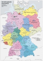 XXL Verwaltungskarte Deutschland (K703)