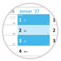 XL Rainbow Premium Classic2 Wandkalender 2027<br>DIN A1 ( 594 x 841 mm )