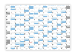 Blau Wandkalender DIN A1 2027 - Classic-2
