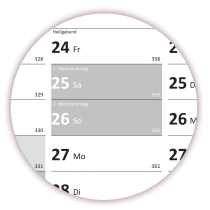 Grau Wandkalender DIN A1 2026 + 2027 - Classic-2