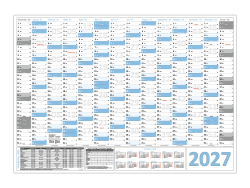 XXL Wandkalender 2027 - Classic 1 -  Hellblau