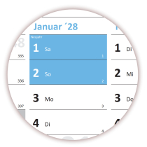 XL Wandkalender DIN A1 2028 (blau2)