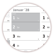 XL Wandkalender DIN A1 2027 + 2028 (grau2)