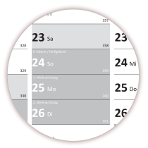 XL Wandkalender DIN A1 2027 + 2028 (grau2)