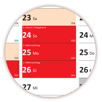 XXL Wandkalender DIN A0 2028 (rot2)