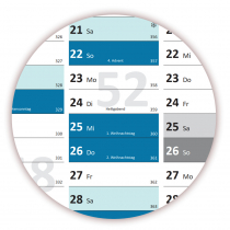 XXL Wandkalender 2024 - Classic-1 Blau