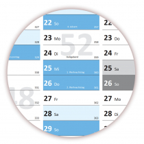 XXL Wandkalender 2024 - Classic-1 Hellblau