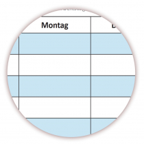 Abwischbarer Wandkalender DIN B1 2025 blau