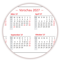 Abwischbarer Wandkalender DIN B1 2026 blau
