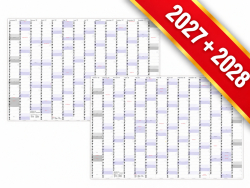 XXXL Wandkalender 2027 + 2028 Special A0 (1200x800mm) nass abwischbar