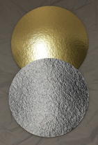 10 Stck Tortenuntersetzer mit Goldfolie und Schwarzfolie beidseitig - 32cm