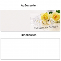 25 Einladungskarten A6 Hochzeit 4-Seitig (EKT-104)