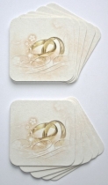 Bierdeckel Hochzeit quadratisch Ringe Feier 25 Stck