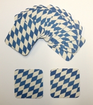 Bierdeckel quadratisch Bayern Raute 25 Stck