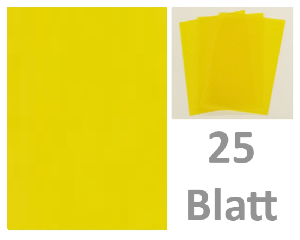 25 Blatt DIN A4 Transparentpapier Zanders Spectral 100g Farbe gelb transparent 
