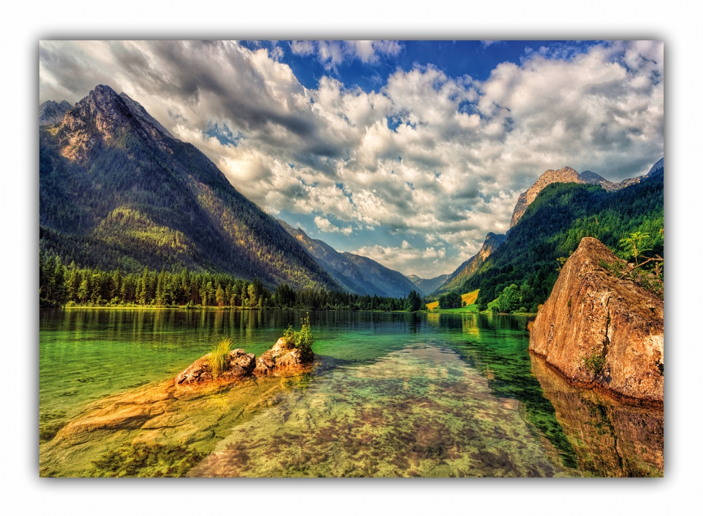 XXL Poster DIN B1 100x70cm See in den Bergen ...