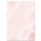 Farbiges Briefpapier Rot-Blumen-5012 (100 Blatt)