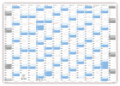 Blau Wandkalender DIN A1 2023 - Classic-2