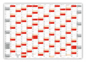 Rot Wandkalender DIN A0 2024 - Classic-2