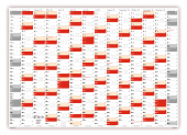 XXL Wandkalender DIN A0 2025 (rot2)