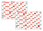 XXL Wandkalender DIN A0 2025 + 2026 (rot2)