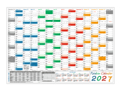 Rainbow Wandkalender DIN A1 2027 - gerollt