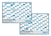 XXL Wandkalender 2026 + 2027 - Classic-1 Blau