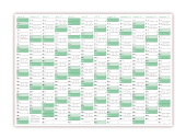 Wandkalender DIN A3 2027 Gr�n - gerollt