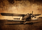 Poster (S813) Altes Flugzeug
