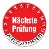 100 Stck Prfetiketten fr 8 Jahre und 12 Monate, Durchmesser 30mm, Farbe rot