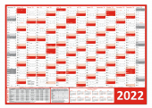 XXL Wandkalender 2022 - Classic-1 Rot
