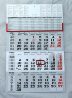 Dreimonatskalender 2022 (rot)