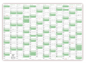 Wandkalender DIN A3 2023 Grn - gerollt