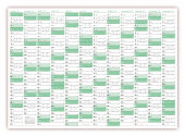 Green Wandkalender DIN A3 2025 - Classic1 gefaltet