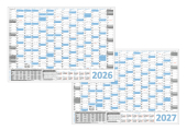 XXL Wandkalender 2026 + 2027 - Classic 1 -  Hellblau