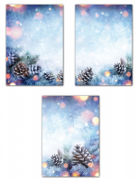 Briefpapier Mix Tannenzapfen und Zweige Weihnachten-5253 (3x35 Blatt)