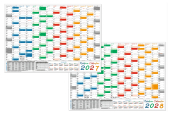 Rainbow Wandkalender DIN A1 2027 + 2028 - gerollt