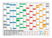 Rainbow Wandkalender DIN A1 2025 - gerollt
