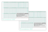 Urlaubsplaner / Personalplaner DIN B2 2025 + 2026 nass abwischbar