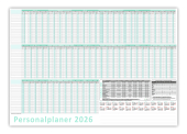 Urlaubsplaner / Personalplaner DIN B1 2026 nass abwischbar